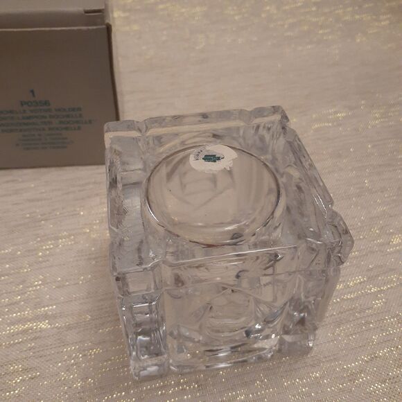 PartyLite P0356 Rochelle Votive Candle Holder Etched Glass Heavy - Picture 5 of 6